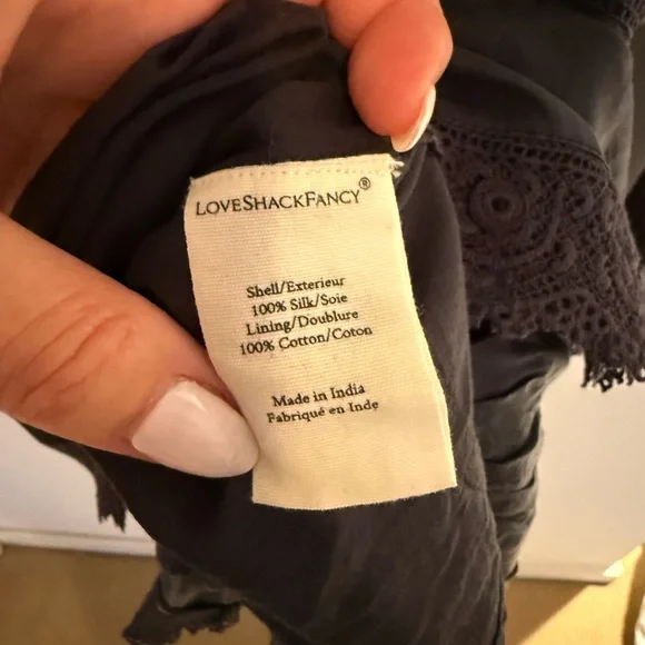 NWT LoveShackFancy Harmon Mini Shirted Lace Dress size 6 - Picture 8 of 10